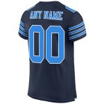Personalized Navy Powder Blue White Football Jersey - Authentic Mesh Design Personalized Navy Powder Blue-White Mesh Authentic