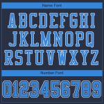Custom Name and Number Navy Powder Blue-White Mesh Football Jersey - Personalized Authentic Team Jersey Personalized Navy