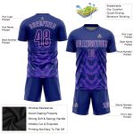 Custom Soccer Jersey with Personalized Name and Number - Navy Purple White Sublimation Team Uniform Personalized Navy Purple-White