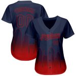 Personalized Houston City Edition 3D Baseball Jersey - Navy Red Fade, Custom Name & Number, Authentic Team Apparel Personalized