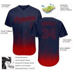 Personalized Houston City Edition 3D Baseball Jersey - Navy Red Fade, Custom Name & Number, Authentic Team Apparel Personalized