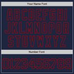 Custom Name and Number Baseball Jersey - Personalized Navy Red 3D Abstract Splatter Design Grunge Art Personalized Navy Red