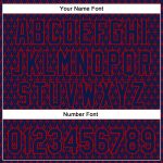 Custom Name Number Baseball Jersey Hearts 3D Pattern Design Navy Red Authentic Team Personalized Navy Red 3D Pattern Design