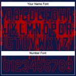 Custom Name and Number Unisex Softball Jersey Personalized Navy Red 3D Dripping Splatter Art Two-Button Design Personalized