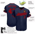 Personalized Authentic Baseball Jersey in Navy Blue and Red Colors Personalized Navy Red Authentic Baseball Jersey
