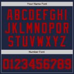 Personalized Authentic Baseball Jersey in Navy Blue and Red Colors Personalized Navy Red Authentic Baseball Jersey