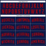Custom Name Number Personalized Baseball Jersey - Authentic Navy Red Team Jersey Personalized Navy Red Authentic Baseball