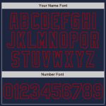 Custom Name and Number Navy Red Baseball Jersey - Personalized Authentic Raglan Sleeves Team Apparel Personalized Navy Red