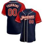 Custom Team Baseball Jersey with Personalized Name and Number - Navy Red-Cream Authentic Raglan Sleeves Personalized Navy