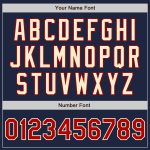 Custom Team Baseball Jersey with Personalized Name and Number - Navy Red-Cream Authentic Raglan Sleeves Personalized Navy
