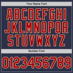 Custom Name Number Authentic Baseball Jersey - Personalized Navy Red-Cream Throwback Team Jersey Personalized Navy Red-Cream