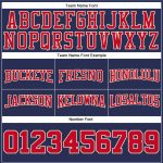 Custom Name Number Basketball Shorts for Men - Personalized Navy Red-Cream Authentic Throwback Design Personalized Navy Red-Cream