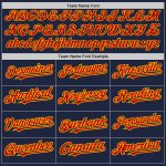 Personalized Navy Red Gold Baseball Jersey with Custom Name and Number - Authentic Team Apparel Personalized Navy Red-Gold