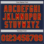Personalized Authentic Baseball Jersey in Navy Red and Gold Colors Personalized Navy Red-Gold Authentic Baseball Jersey