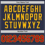 Custom Name Number Baseball Jersey - Personalized Navy Red Gold Authentic Throwback Personalized Navy Red-Gold Authentic