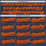 Custom Name Number Baseball Jersey - Personalized Navy Red Gold Authentic Throwback Personalized Navy Red-Gold Authentic