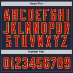 Custom Name Number Hockey Jersey Red-Gold Personalized Navy Team Jersey Personalized Navy Red-Gold Hockey Jersey Team Custom