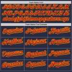 Custom Name Number Personalized Baseball Jersey Red Gold Navy Mesh Authentic Throwback Personalized Navy Red-Gold Mesh Authentic