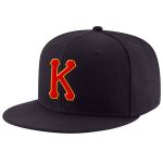 Custom Team Name Number Adjustable Snapback Hat - Personalized Navy Red-Gold Stitched Cap Personalized Navy Red-Gold Stitched