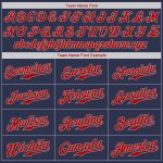 Custom Navy Red-Gray Authentic Baseball Jersey with Personalized Name & Number - Team Jersey Personalized Navy Red-Gray Authentic