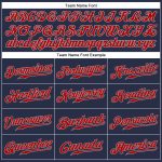 Custom Name Number Personalized Baseball Jersey - Navy Red-Gray Authentic Sleeveless Team Jersey Personalized Navy Red-Gray