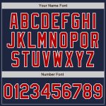 Custom Name and Number Personalized Baseball Jersey - Navy Red-Gray Authentic Split Fashion Jersey Personalized Navy Red-Gray