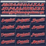Custom Name and Number Personalized Baseball Jersey - Navy Red-Gray Authentic Split Fashion Jersey Personalized Navy Red-Gray