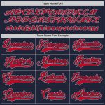 Custom Name and Number Hockey Jersey - Personalized Navy Red-Gray Team Jersey Personalized Navy Red-Gray Hockey Jersey Team