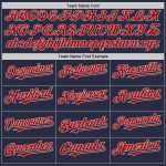 Custom Name Number Throwback Baseball Jersey Navy Red Gray Mesh - Personalized Team Jersey Personalized Navy Red-Gray Mesh