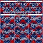 Custom Navy Red-Light Blue Check Varsity Letterman Jacket with 3D Pattern, Full-Snap Design, Personalize Name & Number Personalized
