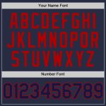 Personalized Authentic Baseball Jersey - Navy Red Mesh Throwback Design Personalized Navy Red Mesh Authentic Throwback Baseball