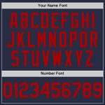 Personalized Custom Name Number Authentic Baseball Jersey - Navy Red Mesh Throwback Team Jersey Personalized Navy Red Mesh