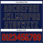 Custom Name and Number Baseball Jersey - Personalized 3D Pattern Design in Navy, Red, and Old Gold Personalized Navy Red-Old