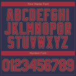 Personalized Authentic Baseball Jersey in Navy, Red, and Old Gold Personalized Navy Red-Old Gold Authentic Baseball Jersey