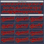 Custom Name and Number Authentic Throwback Baseball Jersey in Navy Red and Old Gold - Personalized Team Gear Personalized