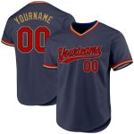 Custom Name and Number Authentic Throwback Baseball Jersey in Navy Red and Old Gold - Personalized Team Gear Personalized