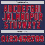 Custom Name Number Authentic Basketball Jersey - Personalized Navy Red Gold Throwback Team Jersey Personalized Navy Red-Old