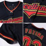 Custom Name and Number Baseball Jersey - Personalized Navy Red-Old Gold Team Jersey Personalized Navy Red-Old Gold Baseball