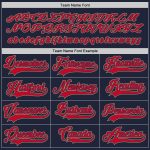 Custom Name and Number Hockey Jersey in Navy Red Old Gold - Personalized Team Apparel Personalized Navy Red-Old Gold Hockey