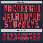 Custom Name and Number Hockey Jersey in Navy Red Old Gold - Personalized Team Apparel Personalized Navy Red-Old Gold Hockey