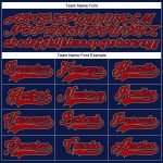 Custom Name and Number Navy Red-Old Gold Hockey Jersey - Personalized Lace Neck Team Gear Personalized Navy Red-Old Gold