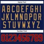 Custom Name and Number Navy Red-Old Gold Hockey Jersey - Personalized Lace Neck Team Gear Personalized Navy Red-Old Gold