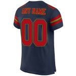 Custom Name & Number Mesh Football Jersey - Personalized Navy Red-Old Gold Team Jersey Personalized Navy Red-Old Gold Mesh