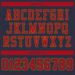 Custom Name & Number Mesh Football Jersey - Personalized Navy Red-Old Gold Team Jersey Personalized Navy Red-Old Gold Mesh