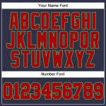 Personalized Throwback Baseball Jersey in Navy Red and Old Gold Mesh, Customizable Design, Perfect for Fans Personalized
