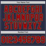 Custom Name and Number Personalized Baseball Jersey - Navy Red Old Gold Mesh Authentic Throwback Team Jersey Personalized