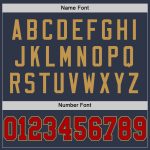 Personalized Custom Name and Number Throwback Football Jersey - Navy Red Old Gold Mesh Team Jersey Personalized Navy Red-Old