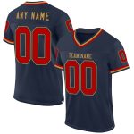 Personalized Custom Name and Number Throwback Football Jersey - Navy Red Old Gold Mesh Team Jersey Personalized Navy Red-Old