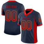 Customizable Football Jersey with Name and Number in Navy, Red, and Old Gold Mesh - Team Spirit Apparel Personalized Navy