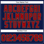 Custom Team Name Number Performance Polo Shirt Navy Red Gold Golf Personalized Navy Red-Old Gold Performance Vapor Golf Polo